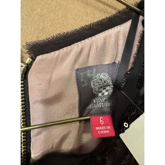 NWT Vince Camuto Black Sequin Dress - Picture 7 of 10